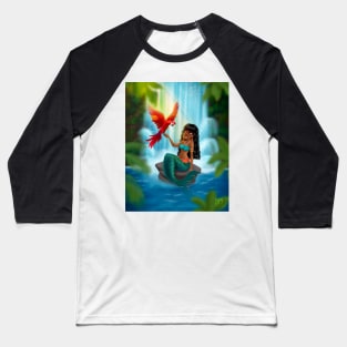 Amazonian Rainforest Mermaid Baseball T-Shirt